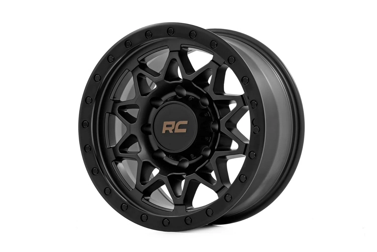 Rough Country 78 Series Wheel - Simulated Beadlock - Black - 18x9 - 8x180 - 0mm - 78180906B